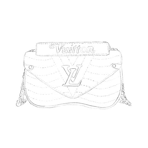 louis vuitton bag drawing.